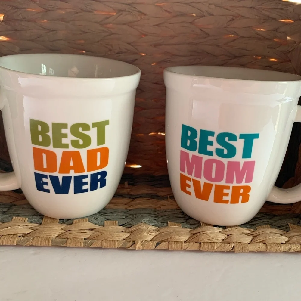 Natural Life Ceramic Mug‎ Set, Mom and Dad,